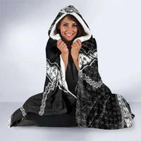 Faroe Islands Vikings Hooded Blanket Nordic Lion Bound in Runes and Chains