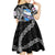 Personalized Faroe Islands Vikings Kid Short Sleeve Dress Nordic Lion Bound in Runes and Chains