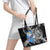 Faroe Islands Vikings Leather Tote Bag Nordic Lion Bound in Runes and Chains
