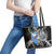 Faroe Islands Vikings Leather Tote Bag Nordic Lion Bound in Runes and Chains