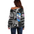 Personalized Faroe Islands Vikings Off Shoulder Sweater Nordic Lion Bound in Runes and Chains