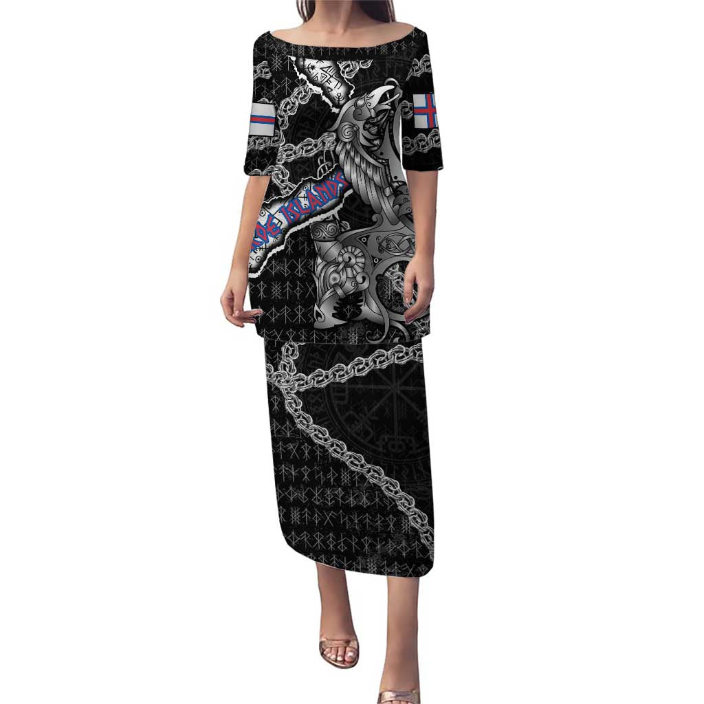 Personalized Faroe Islands Vikings Puletasi Nordic Lion Bound in Runes and Chains