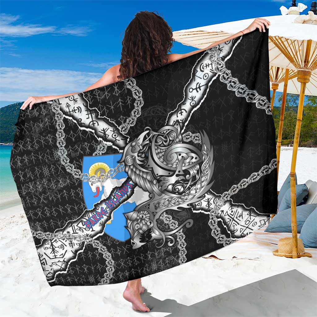 Faroe Islands Vikings Sarong Nordic Lion Bound in Runes and Chains