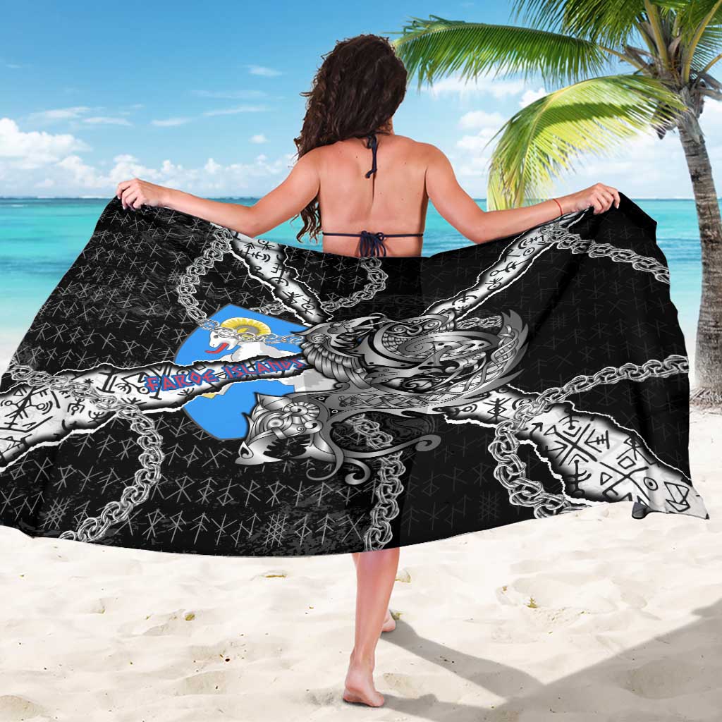 Faroe Islands Vikings Sarong Nordic Lion Bound in Runes and Chains