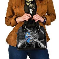 Faroe Islands Vikings Shoulder Handbag Nordic Lion Bound in Runes and Chains