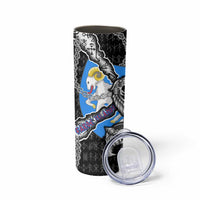 Faroe Islands Vikings Skinny Tumbler Nordic Lion Bound in Runes and Chains