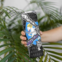 Faroe Islands Vikings Skinny Tumbler Nordic Lion Bound in Runes and Chains