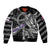 Personalized Faroe Islands Vikings Sleeve Zip Bomber Jacket Nordic Lion Bound in Runes and Chains
