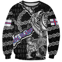 Personalized Faroe Islands Vikings Sweatshirt Nordic Lion Bound in Runes and Chains