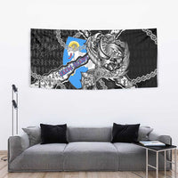 Faroe Islands Vikings Tapestry Nordic Lion Bound in Runes and Chains