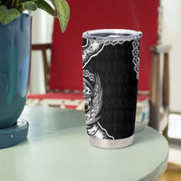 Faroe Islands Vikings Tumbler Cup Nordic Lion Bound in Runes and Chains