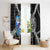 Faroe Islands Vikings Window Curtain Nordic Lion Bound in Runes and Chains