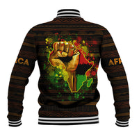 Black Power Baseball Jacket Africa Map - Wonder Print Shop