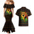Black Power Couples Matching Mermaid Dress and Hawaiian Shirt Africa Map - Wonder Print Shop