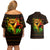 Black Power Couples Matching Off Shoulder Short Dress and Hawaiian Shirt Africa Map - Wonder Print Shop