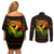 Black Power Couples Matching Off Shoulder Short Dress and Long Sleeve Button Shirts Africa Map - Wonder Print Shop