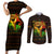 Black Power Couples Matching Short Sleeve Bodycon Dress and Long Sleeve Button Shirts Africa Map - Wonder Print Shop