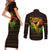 Black Power Couples Matching Short Sleeve Bodycon Dress and Long Sleeve Button Shirts Africa Map - Wonder Print Shop