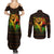 Black Power Couples Matching Summer Maxi Dress and Long Sleeve Button Shirts Africa Map - Wonder Print Shop