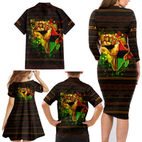 Black Power Family Matching Long Sleeve Bodycon Dress and Hawaiian Shirt Africa Map - Wonder Print Shop