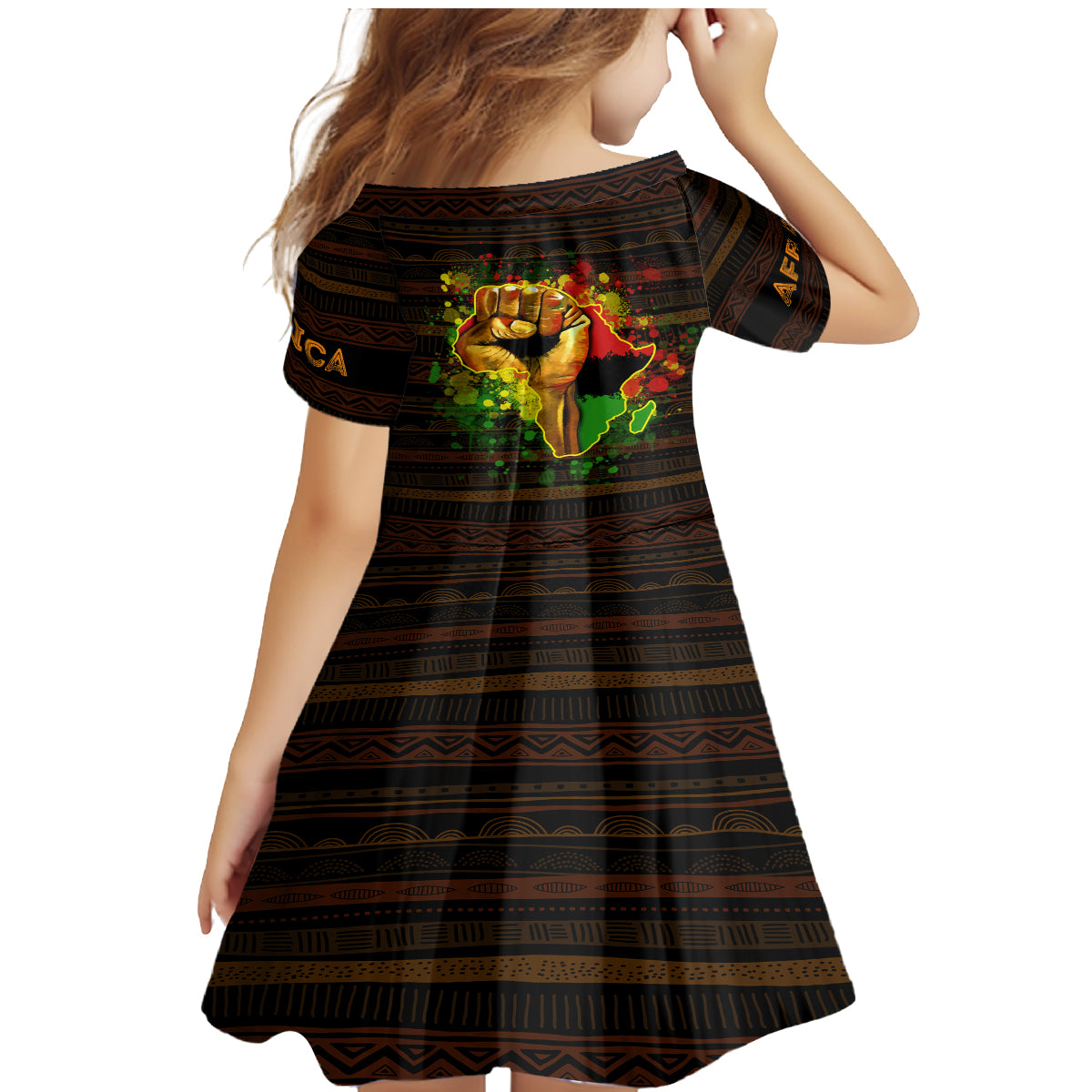 Black Power Family Matching Mermaid Dress and Hawaiian Shirt Africa Map - Wonder Print Shop