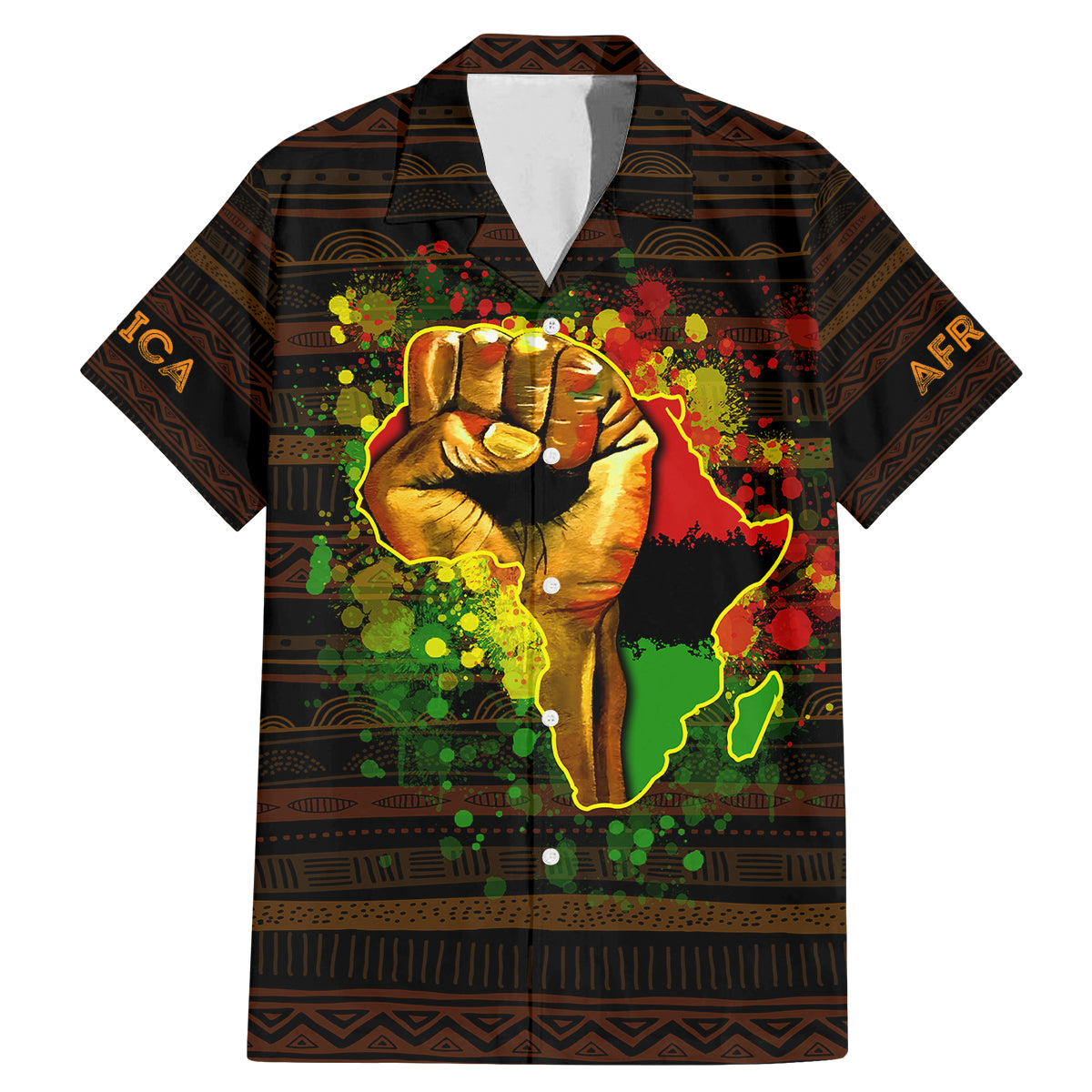 Black Power Family Matching Mermaid Dress and Hawaiian Shirt Africa Map - Wonder Print Shop