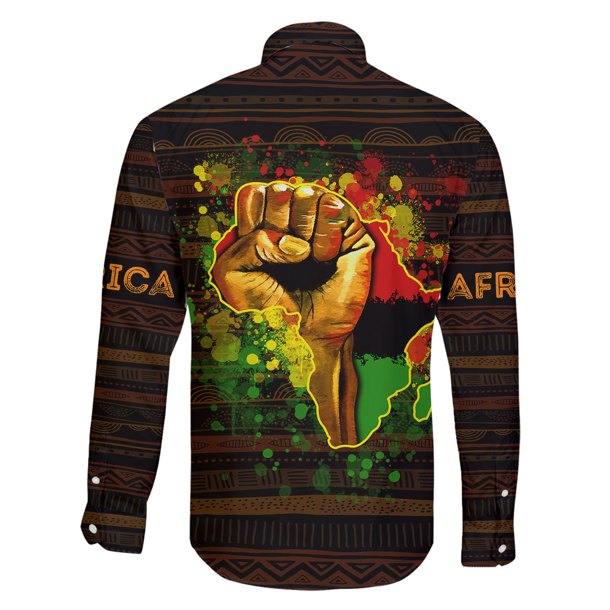 Black Power Family Matching Off Shoulder Short Dress and Hawaiian Shirt Africa Map - Wonder Print Shop