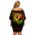 Black Power Family Matching Off Shoulder Short Dress and Hawaiian Shirt Africa Map - Wonder Print Shop