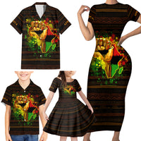 Black Power Family Matching Short Sleeve Bodycon Dress and Hawaiian Shirt Africa Map - Wonder Print Shop