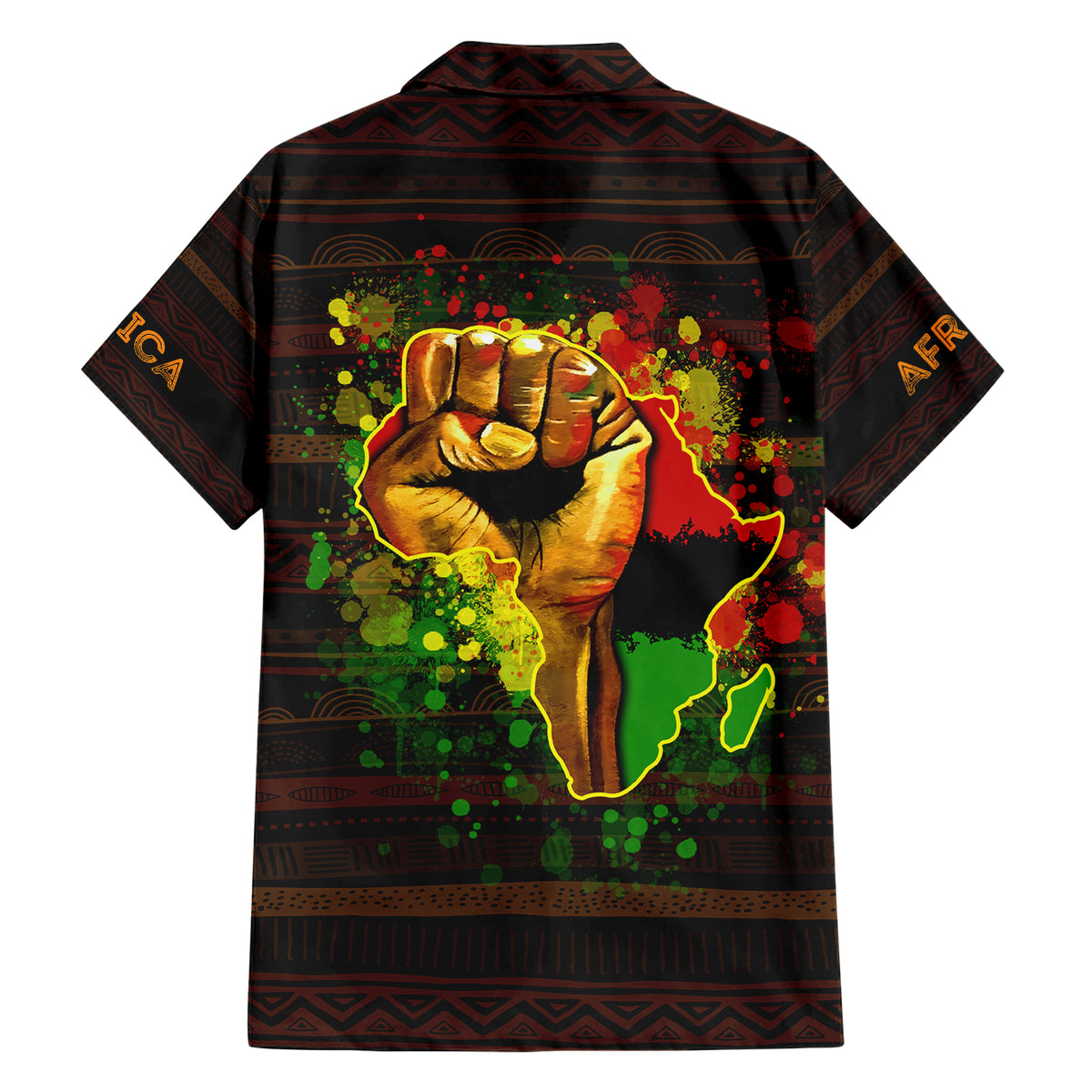 Black Power Hawaiian Shirt Africa Map - Wonder Print Shop