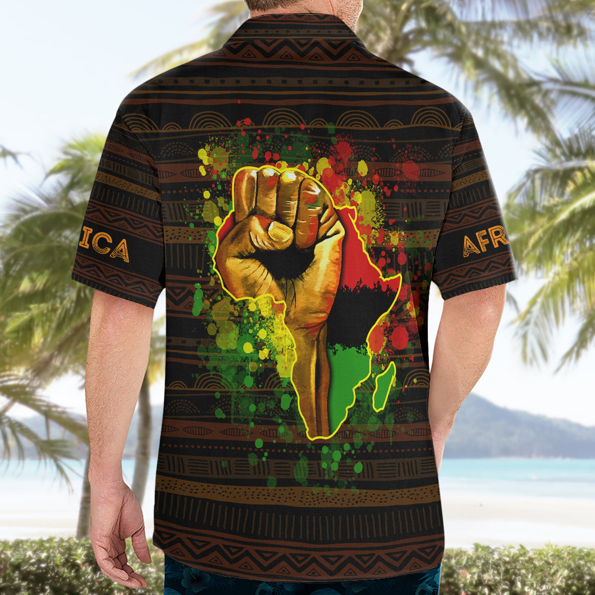 Black Power Hawaiian Shirt Africa Map - Wonder Print Shop
