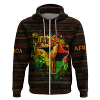 Black Power Hoodie Africa Map - Wonder Print Shop