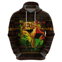 Black Power Hoodie Africa Map - Wonder Print Shop