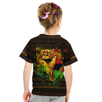 Black Power Kid T Shirt Africa Map - Wonder Print Shop