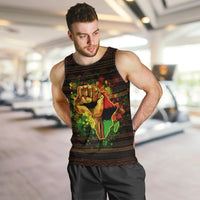 Black Power Men Tank Top Africa Map - Wonder Print Shop