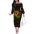 Black Power Off The Shoulder Long Sleeve Dress Africa Map - Wonder Print Shop