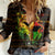 Black Power Women Casual Shirt Africa Map - Wonder Print Shop
