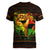 Black Power Women V Neck T Shirt Africa Map - Wonder Print Shop