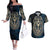 Adinkra Symbols Couples Matching Off The Shoulder Long Sleeve Dress and Hawaiian Shirt Tree of Life - Wonder Print Shop