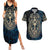 Adinkra Symbols Couples Matching Summer Maxi Dress and Hawaiian Shirt Tree of Life - Wonder Print Shop
