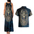 Adinkra Symbols Couples Matching Tank Maxi Dress and Hawaiian Shirt Tree of Life - Wonder Print Shop