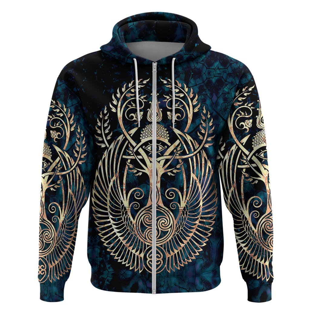 Adinkra Symbols Hoodie Tree of Life - Wonder Print Shop