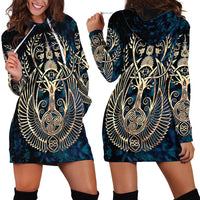 Adinkra Symbols Hoodie Dress Tree of Life - Wonder Print Shop