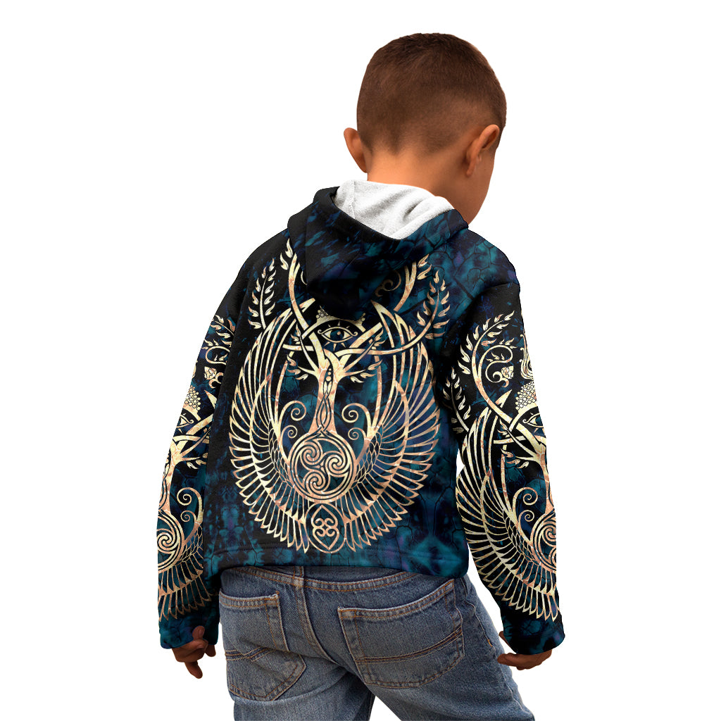 Adinkra Symbols Kid Hoodie Tree of Life - Wonder Print Shop