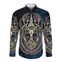 Adinkra Symbols Long Sleeve Button Shirt Tree of Life - Wonder Print Shop