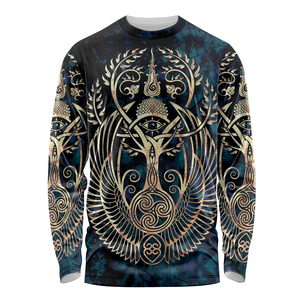 Adinkra Symbols Long Sleeve Shirt Tree of Life - Wonder Print Shop