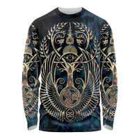 Adinkra Symbols Long Sleeve Shirt Tree of Life - Wonder Print Shop