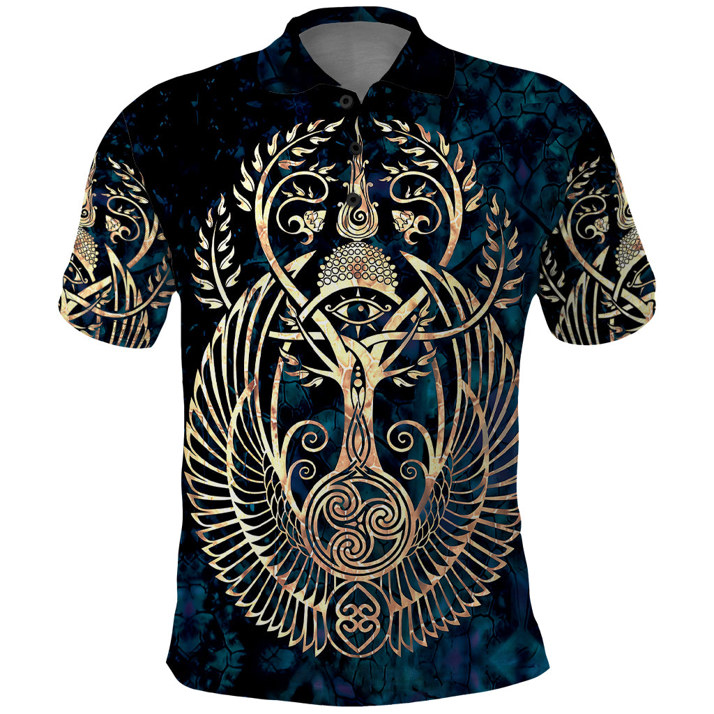 Adinkra Symbols Polo Shirt Tree of Life - Wonder Print Shop