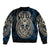 Adinkra Symbols Sleeve Zip Bomber Jacket Tree of Life - Wonder Print Shop