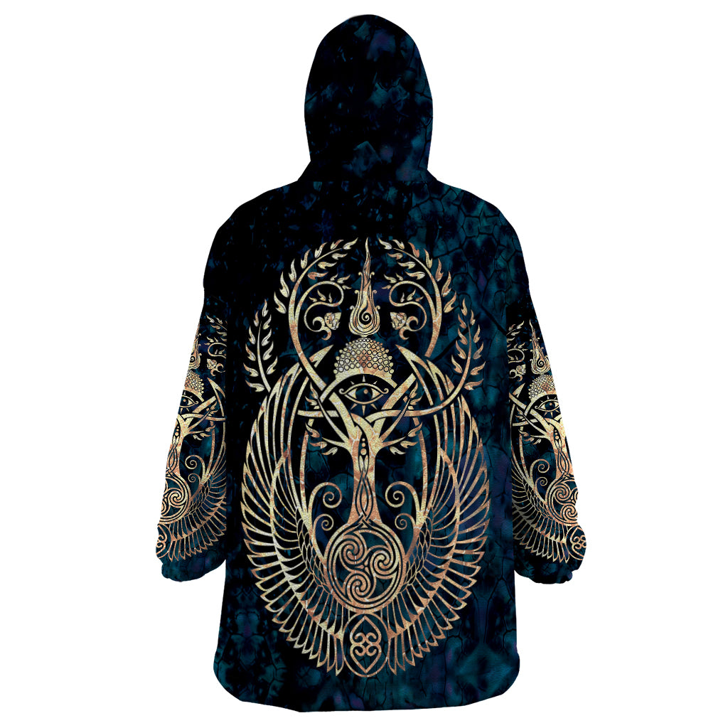 Adinkra Symbols Wearable Blanket Hoodie Tree of Life - Wonder Print Shop